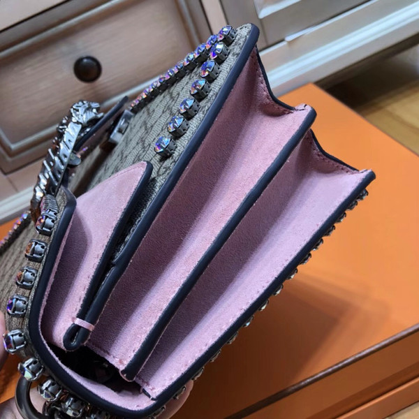 Gucci Dionysus GG small crystal shoulder bag