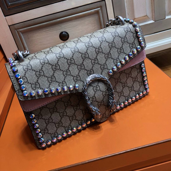 Gucci Dionysus GG small crystal shoulder bag