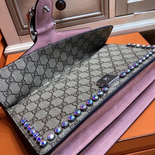 Gucci Dionysus GG small crystal shoulder bag