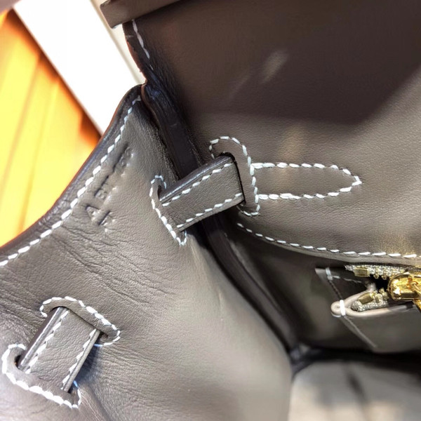 Hermes 18 Etoupe  Birkin 25cm Swift Gold Hardware