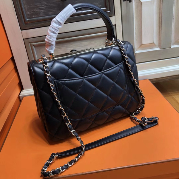 Chanel  Small Trendy CC Top Handle Bag Quilted Lambskin