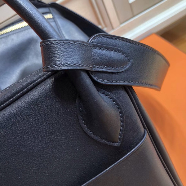 Hermes Black Lindy 30 Swift Gold Hardware