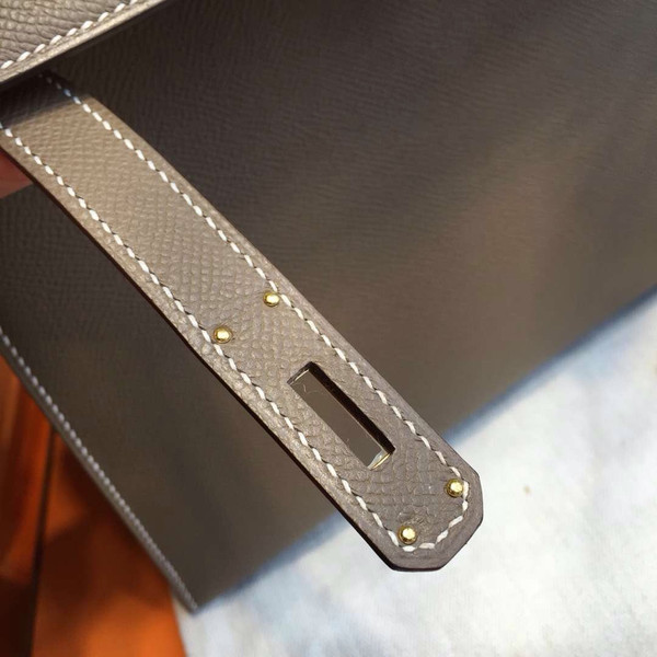 Hermes 18 ETOUPE Kelly 28 cm Togo Gold Hardware
