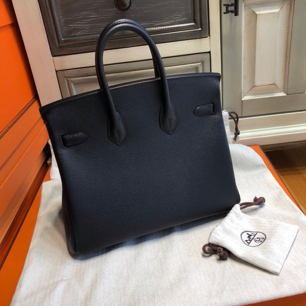 Hermes Black Birkin 25 cm Epsom Gold Hardware