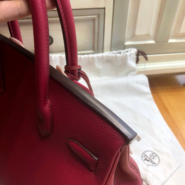 Hermès K1 Rouge Grenat Birkin 30 cm Togo Leather Gold Hardware