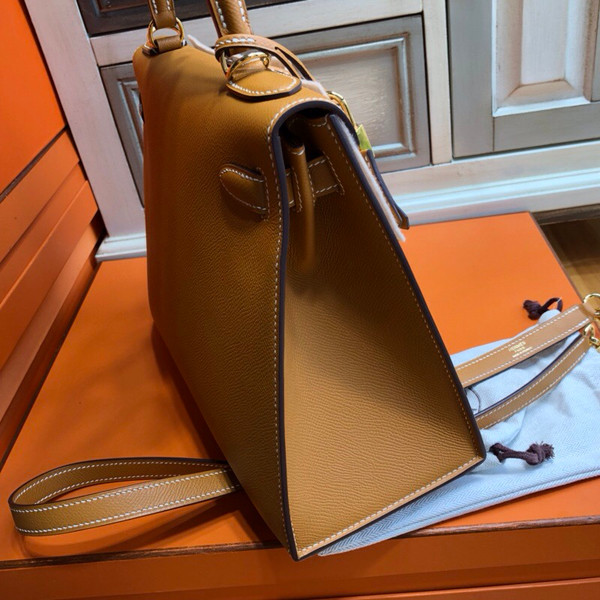 Hermes 1H Toffee Kelly 28 cm Epsom Gold Hardware