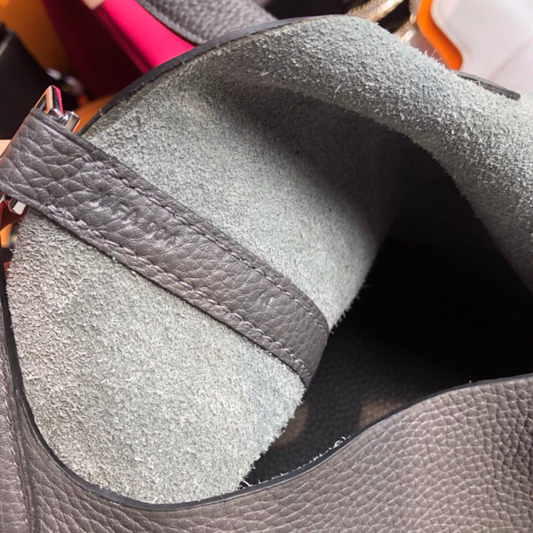 Hermes 8F Etain Picotin Lock MM Togo Leather Bag