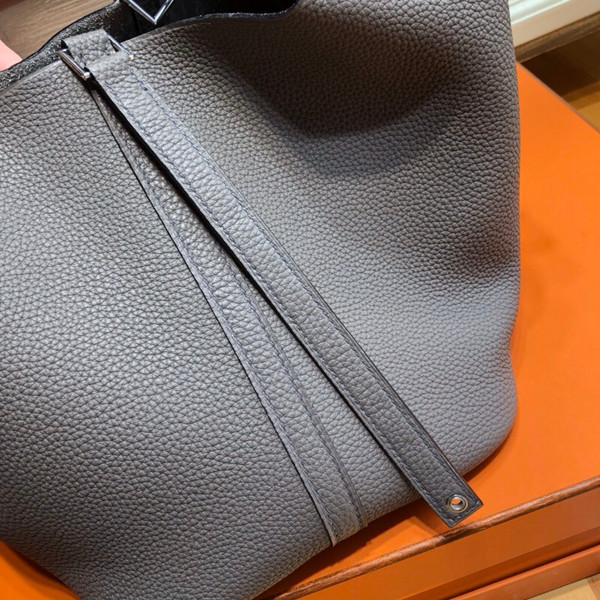 Hermes 8F Etain Picotin Lock MM Togo Leather Bag