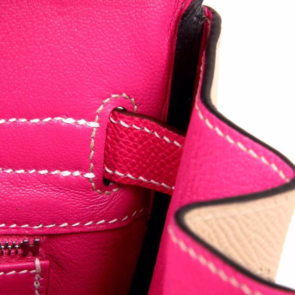 Hermes Bi-Colour CK81 Gris Tourterelle / E5 Rose Tyrien Birkin 30 cm Epsom Palladium  Hardware