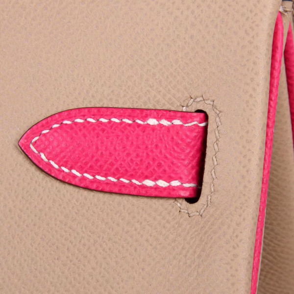 Hermes Bi-Colour CK81 Gris Tourterelle / E5 Rose Tyrien Birkin 30 cm Epsom Palladium  Hardware