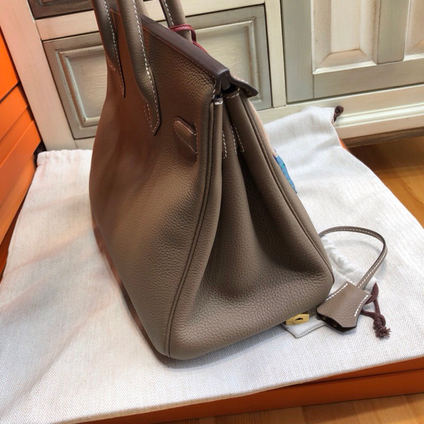 Hermès 18 Etoupe Birkin 30 cm Togo Leather Gold Hardware