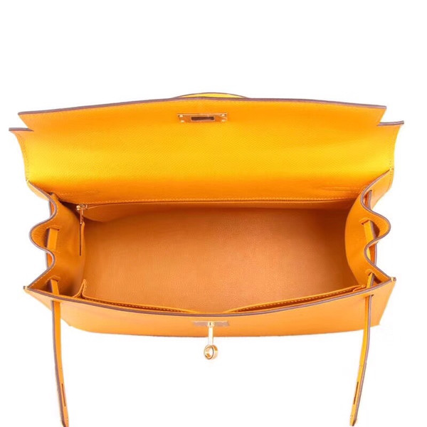 Hermès 9V Sun Yellow Kelly 32 Togo Epsom Gold Hardware