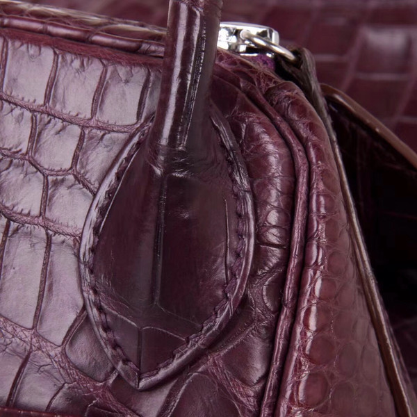 Hermes  Porosus Crocodile LINDY 30 Bag With Palladium  Hardware