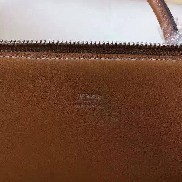 Hermes limited edition Gold Togo Leather Shark Bolide 45 with palladium hardware