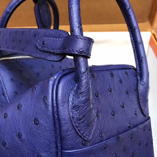Hermes  BLUE IRIS Lindy 26 Ostrich  Palladium HW