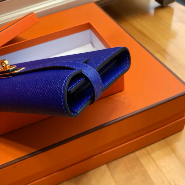 Hermes Kelly Classic wallet Bleu électrique