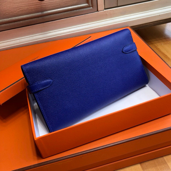 Hermes Kelly Classic wallet Bleu électrique