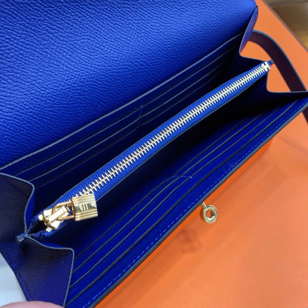 Hermes Kelly Classic wallet Bleu électrique