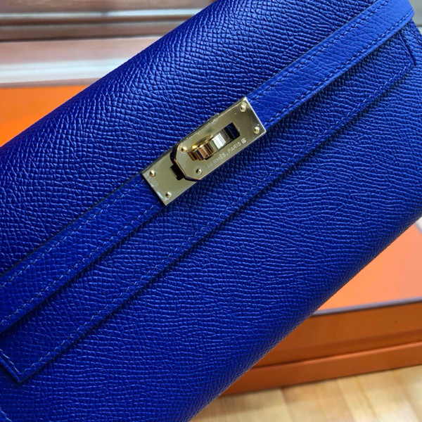 Hermes Kelly Classic wallet Bleu électrique
