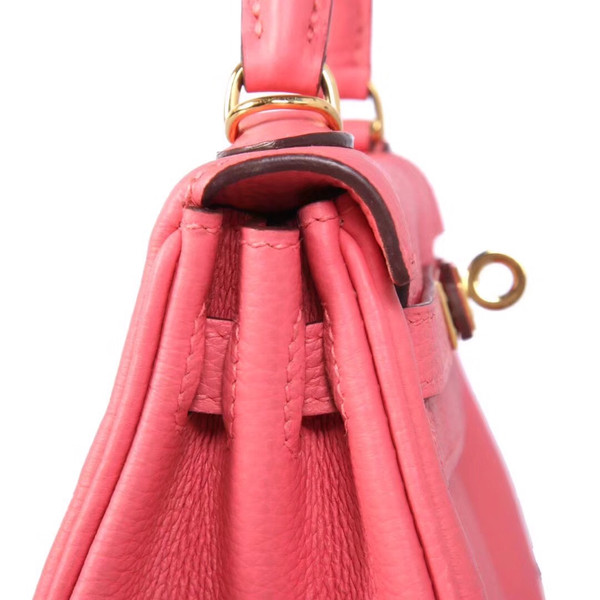 Hermès U5 Rose Lipstick Kelly 25  Togo Gold Hardware