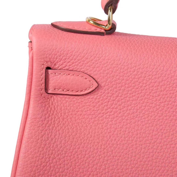 Hermès U5 Rose Lipstick Kelly 25  Togo Gold Hardware