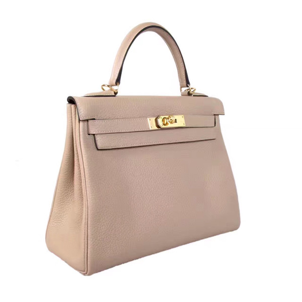 Hermès Gris Tourterelle  Kelly 25  Togo Gold Hardware