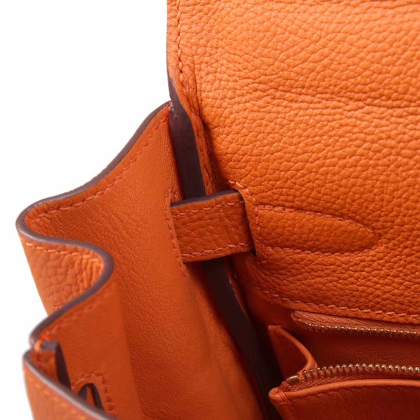 Hermès Orange  Kelly 32  Togo Gold Hardware