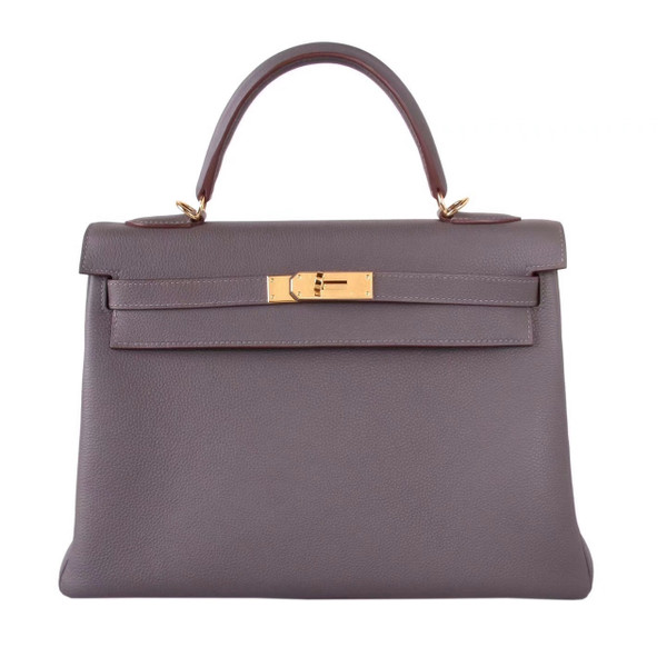 Hermès Etain Kelly 32  Epsom Gold Hardware