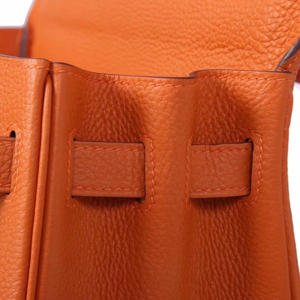 Hermès Orange Kelly 25 Epsom Leather Gold Hardware