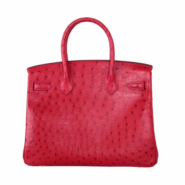 Hermes Rouge Vip  Birkin Bag 25cm KK Ostrich Leather Gold Hardware