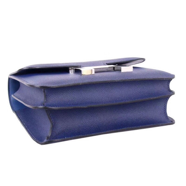 Hermes Blue Saphir CK73 Constance Togo leather 18cm Palladium Hardware