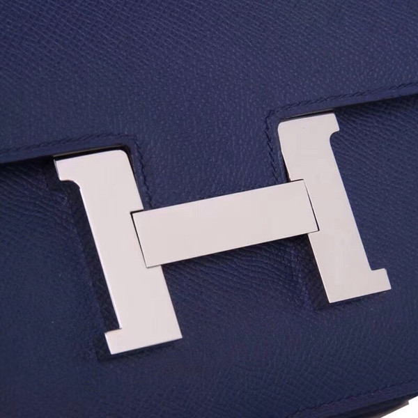 Hermes Blue Saphir CK73 Constance Togo leather 18cm Palladium Hardware
