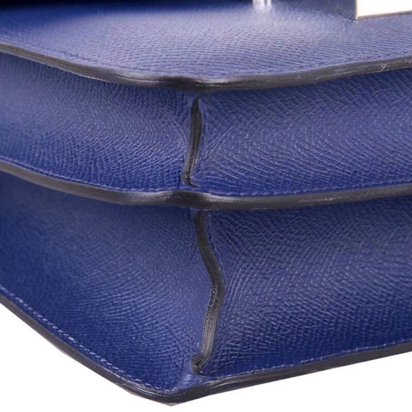 Hermes Blue Saphir CK73 Constance Togo leather 18cm Palladium Hardware