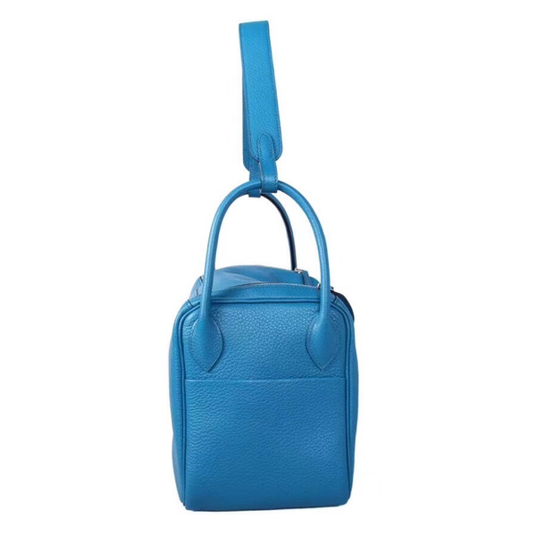 Hermes 7W Bleu Izmir Lindy 30 Togo Palladium Hardware