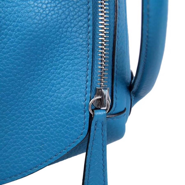 Hermes 7W Bleu Izmir Lindy 30 Togo Palladium Hardware