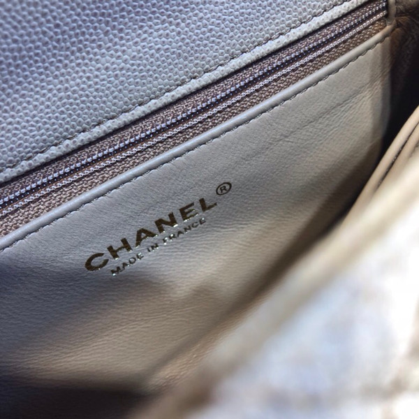 Chanel Nude Calfskin/Lizard Coco Handle Bag