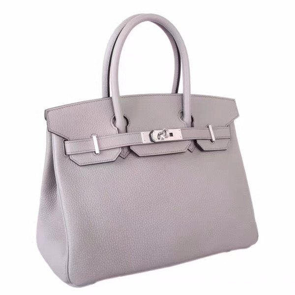 Hermès 8U Bleu Glacier Birkin 30 cm Togo Leather Palladium Hardware