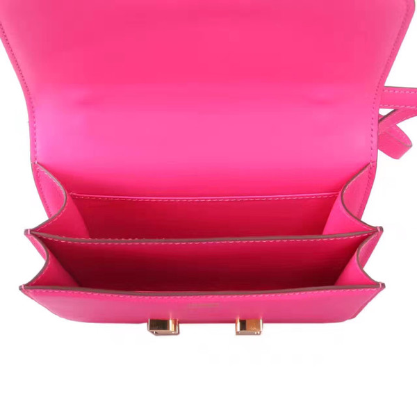 Hermes E5 Rose Tyrien  Constance Epsom leather 18cm Gold Hardware