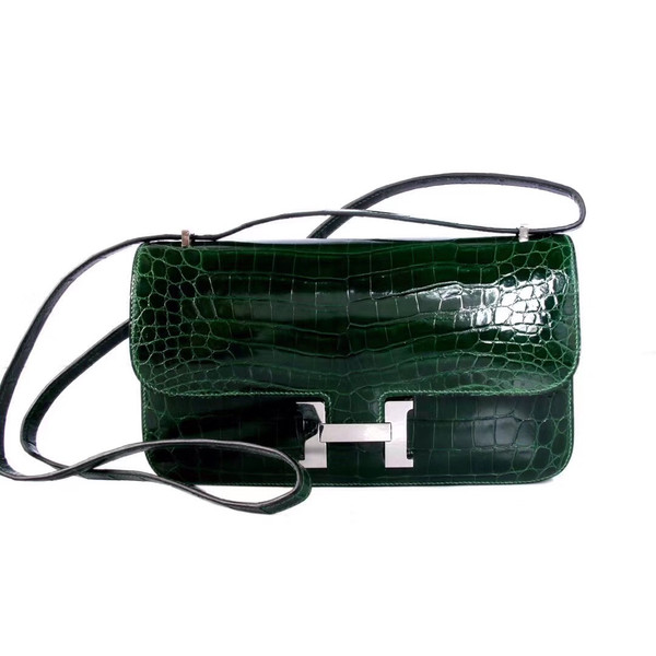 Hermes 6L Vert Bengale Emerald Constance 26 Shiny Niloticus Crocodile