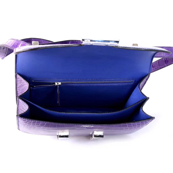 Hermes 5L Ultraviolet Constance 23 Crocodile Porosus