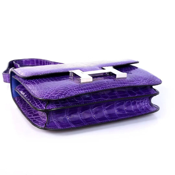 Hermes 5L Ultraviolet Constance 23 Crocodile Porosus