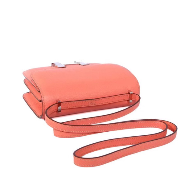 Hermes Pink Flamingo Constance 24 Epsom bag with Palladium Hardwares