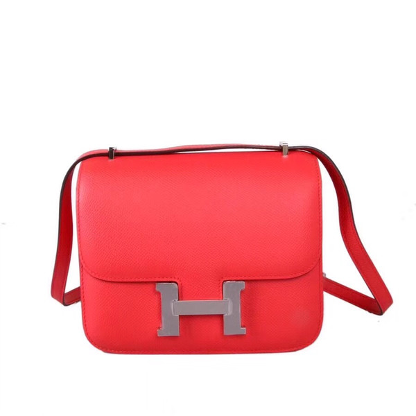 Hermes Geranium Constance Epsom leather 18cm Palladium Hardware