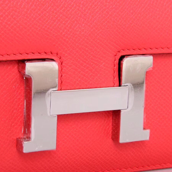 Hermes Geranium Constance Epsom leather 18cm Palladium Hardware