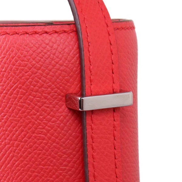 Hermes Geranium Constance Epsom leather 18cm Palladium Hardware