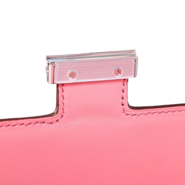 Hermes 1Q Rose Confetti  Constance Epsom leather 18cm Palladium Hardware
