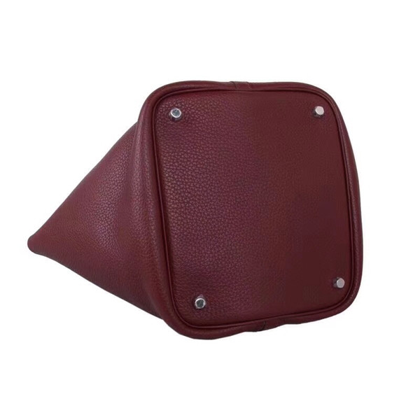 Hermes Rouge H/Rough VF Picotin Lock MM Togo Leather Bag