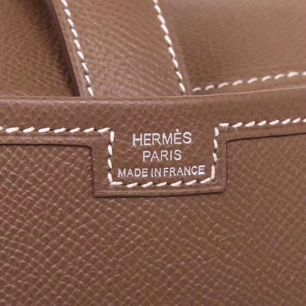 Hermes Etoupe Jige Elan clutch