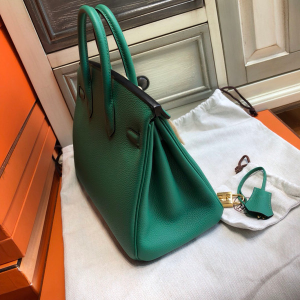 Hermes U4 Vert  Birkin 25 cm Togo Gold Hardware