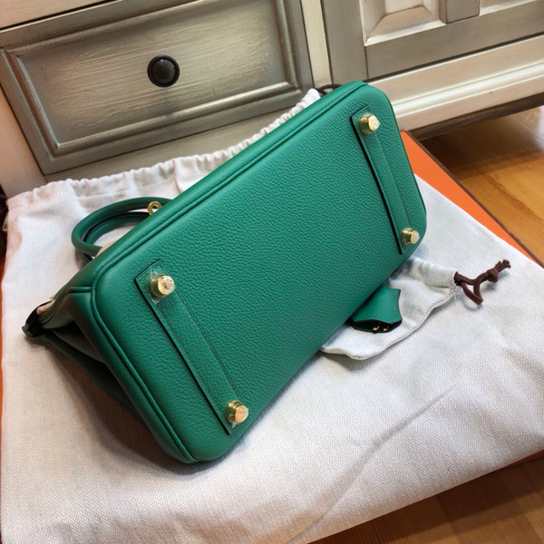 Hermes U4 Vert  Birkin 25 cm Togo Gold Hardware